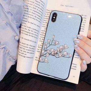 Чехол силикон с рисунком на телефон iphone