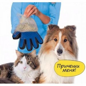 Перчатка для вычесывания шерсти домашних животных