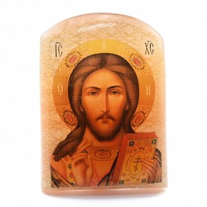 Икона из селенита 2 "Иисус Спаситель" арка большая, 50*30*65мм