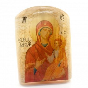 Икона из селенита №2 "Божией Матери Иверская" арка большая, 50*30*65мм
