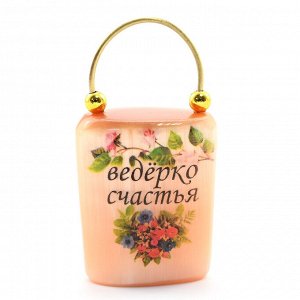Талисман из камня селенита "Ведёрко-Счастья", 38*23*65мм