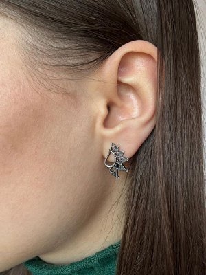 Серьги под серебро