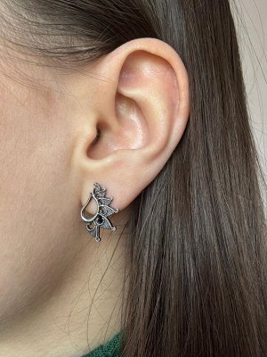 Серьги под серебро
