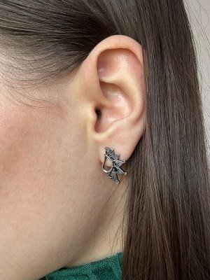 Серьги под серебро