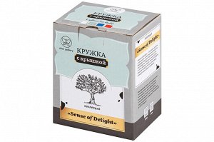 Кружка 380 мл с крышкой "Sense of Delight", белая, 11,5*8,5*14,5 см