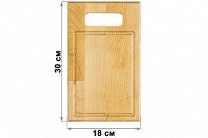 Доска разделочная 30x18x1.8 см с прямой ручкой