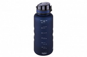 Бутылка для воды 1,5 л "Style Matte" с углублениями для пальцев, темно-синяя