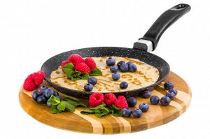 Сковорода блинная 22 см "Черный мрамор" с индукционным дном, ГАРМОНИЯ ВКУСА