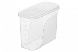 Контейнер для сыпучих продуктов 1,7 л, белый, 19,5x9,5x15 см