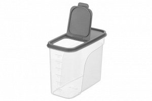 Контейнер для сыпучих продуктов 1,7 л, серый, 19,5x9,5x15 см