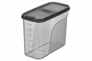Контейнер для сыпучих продуктов 1,7 л, графитовый, 19,5x9,5x15 см