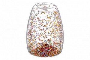 Набор стаканов Crystal Glass с двойными стенками и глиттером, 350 мл, 2 шт.