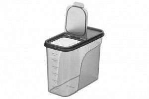 Контейнер для сыпучих продуктов 1,7 л, графитовый, 19,5x9,5x15 см