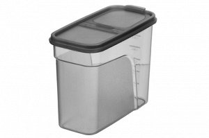 Контейнер для сыпучих продуктов 1,7 л, графитовый, 19,5x9,5x15 см