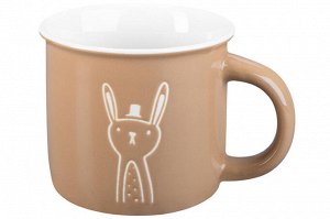 Кружка 400 мл "Заяц" из NEW BONE CHINA, размеры 12,5*9,5*8,8 см
