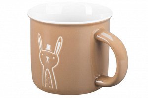 Кружка 400 мл "Заяц" из NEW BONE CHINA, размеры 12,5*9,5*8,8 см