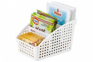 Органайзер 'Лофт' белый с перегородками 18x13,5x12 см (модель 6720/06)