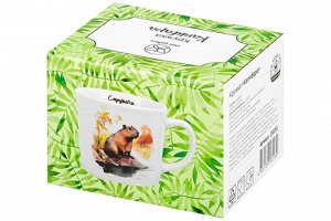 Кружка 360 мл "Капибара" из новой костяной фарфоровой массы 12,5*9,5*8,3 см