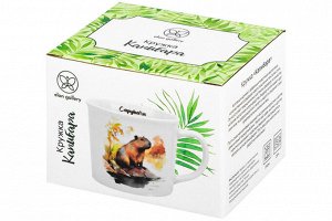 Кружка 360 мл "Капибара" из новой костяной фарфоровой массы 12,5*9,5*8,3 см