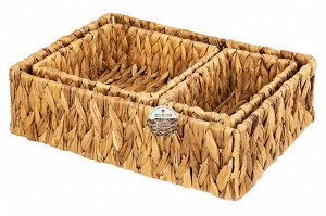 Набор из 3 плетеных корзин 36x26x10 см