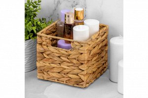 Плетеная корзинка с ручками 16x16x14 см