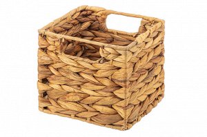 Плетеная корзинка с ручками 16x16x14 см