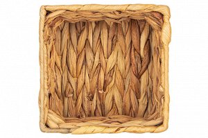 Плетеная корзинка с ручками 16x16x14 см