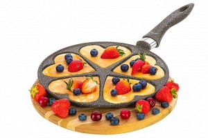 Сковорода для оладий 26 см ГАРМОНИЯ ВКУСА "Коричневый опал", с антипригарным покрытием, 48*27*5,5 см