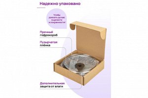 Сковорода ВОК 28 см с крышкой ГАРМОНИЯ ВКУСА "Серый мрамор", объем 3 л, размеры 33,5*29,5*13,5 см