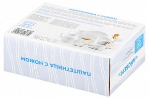 Паштетница "Айсберг волны" с крышкой и ножом, 14,5x11x9 см, 330 мл, на деревянной подставке