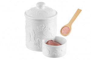Банка для соли с крышкой и ложкой "Птички на ветке", 500 мл, 15,5x10x14,5 см