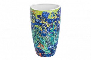 Ваза для цветов 1,5 л с рисунком "Ирисы", 12,5*9,5*22 см, NEW BONE CHINA