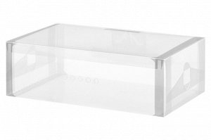 Набор складных коробок для хранения женской обуви с ручкой, 4 шт, 30x18x10 см, серая кайма