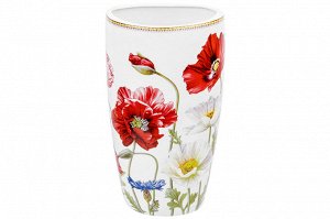 Ваза 1,5 л "Маки" из NEW BONE CHINA, 12,5x9,5x22 см