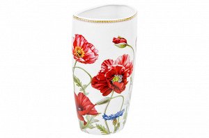 Ваза 1,5 л "Маки" из NEW BONE CHINA, 12,5x9,5x22 см