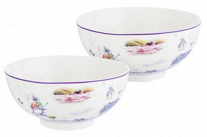 Набор салатников 2 шт. 15x15x7 см, 700 мл, "Лаванда", NEW BONE CHINA