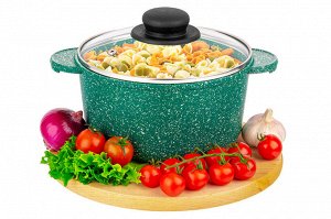 Кастрюля 2 л "Изумруд" с крышкой, диаметр 18 см, ГАРМОНИЯ ВКУСА
