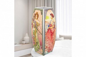 Квадратная ваза 2 л "Времена года" 11,5x11,5x25 см из NEW BONE CHINA