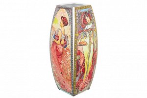 Квадратная ваза 2 л "Времена года" 11,5x11,5x25 см из NEW BONE CHINA
