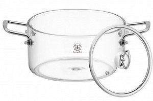 Кастрюля 2,5 л с крышкой Crystal Glass 30x20x14,5 см
