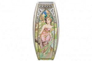 Ваза квадратная 2 л "Времена суток" из NEW BONE CHINA, 11,5x11,5x25 см