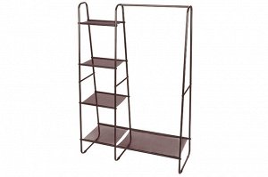 Вешалка для одежды с 5 полками, 100x40x150 см, коричневая