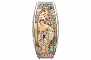 Ваза квадратная 2 л "Времена суток" из NEW BONE CHINA, 11,5x11,5x25 см