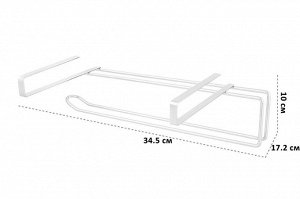 Держатель для бумажного полотенца серебристый, размер 34,5x10x17,2 см