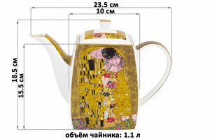 Чайник 1,1 л "Поцелуй" из новой костяной фарфоровой посуды (23,5*10*18,5 см)