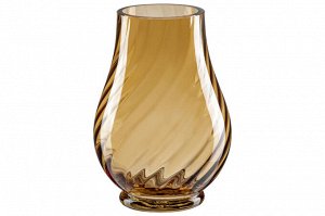 Стеклянная ваза бежевого цвета 14x14x21 см