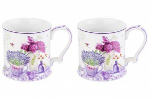 Набор кружек "Лаванда" 380 мл из NEW BONE CHINA, 2 шт.
