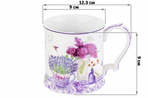 Набор кружек "Лаванда" 380 мл из NEW BONE CHINA, 2 шт.