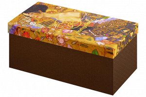 Ваза квадратная 2 л "Дама с веером" 11,5x11,5x25 см из NEW BONE CHINA