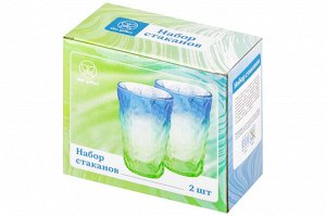 Набор стеклянных стаканов 360 мл, 2 шт, 8x8x13.5 см